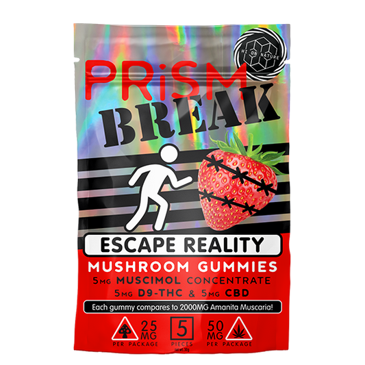 25mg Muscimol Gummies 5 pc - Prism Break - Strawberry