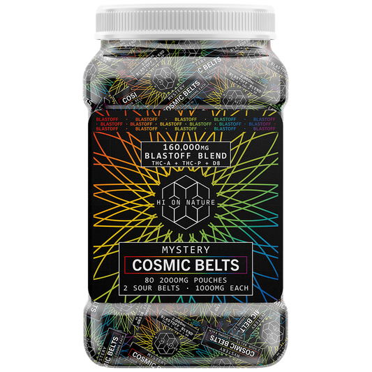 2000mg BLAST OFF COSMIC BELTS 80 PACK JAR (160,000mg total)