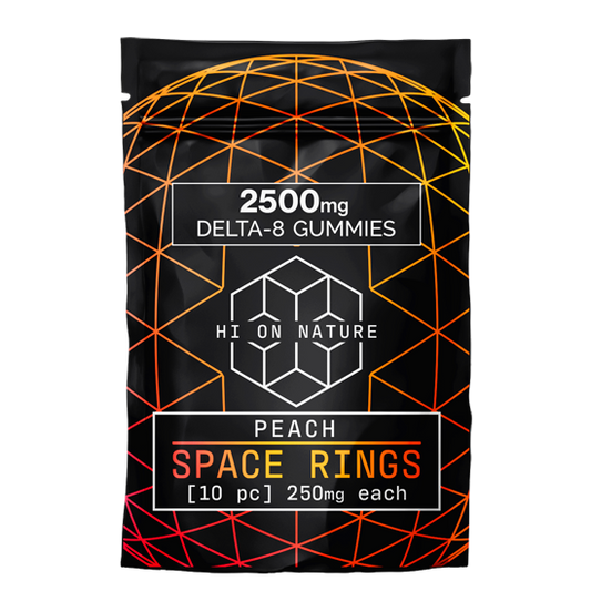2500mg DELTA 8 SPACE RINGS - PEACH