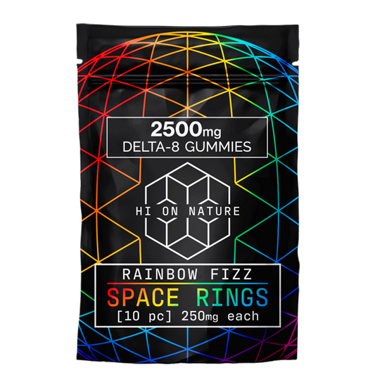 2500mg DELTA 8 SPACE RINGS - RAINBOW FIZZ
