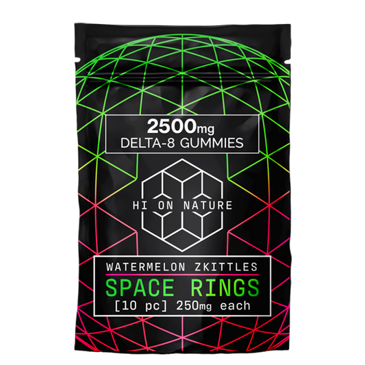 2500mg DELTA 8 SPACE RINGS - WATERMELON ZKITTLES